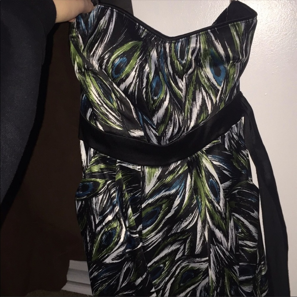 Peacock cocktail dress